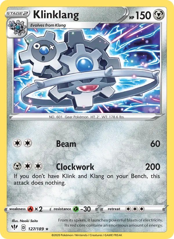 Klinklang 127 Darkness Ablaze Pokesingles