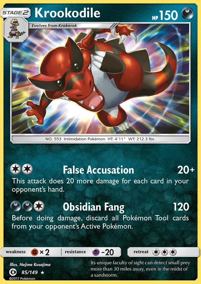 Krookodile 85 Sun & Moon Pokesingles