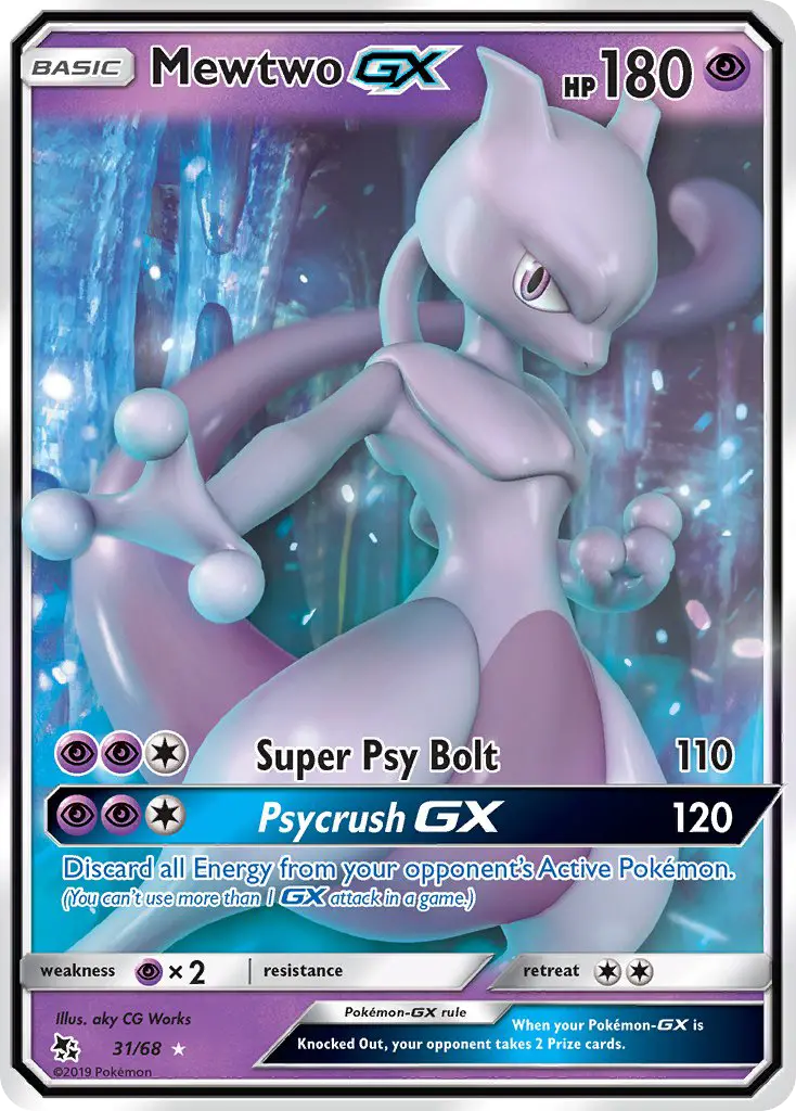 Mewtwo GX 31 Hidden Fates Pokesingles