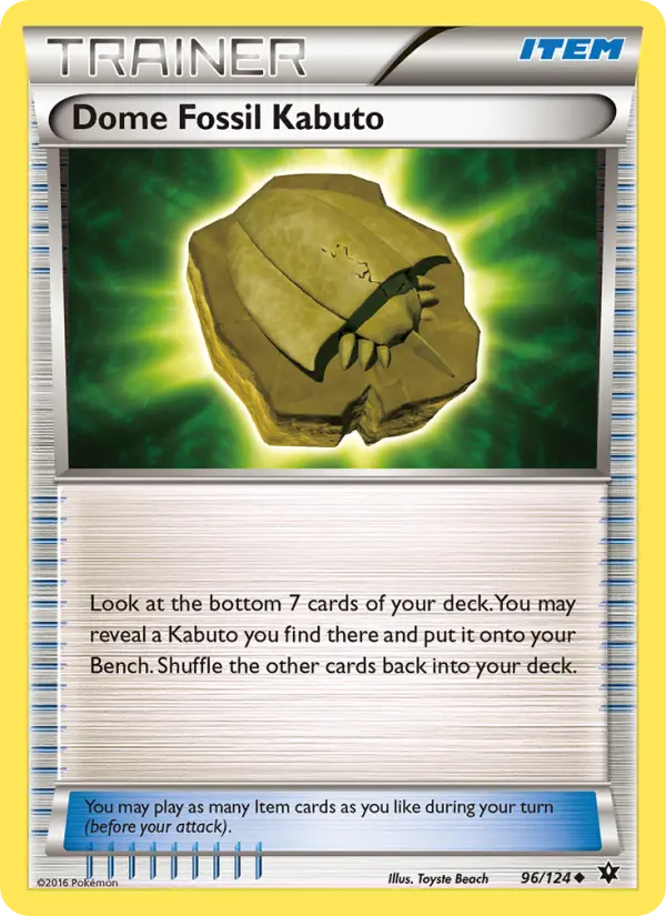 Dome Fossil Kabuto 96 Fates Collide Pokesingles