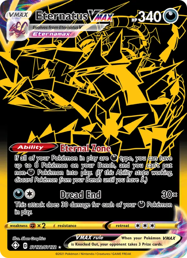 Eternatus VMAX SV122 Shining Fates Pokesingles