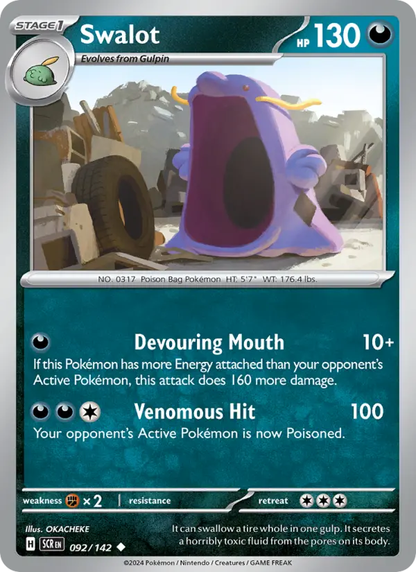Swalot 92 Stellar Crown Pokesingles