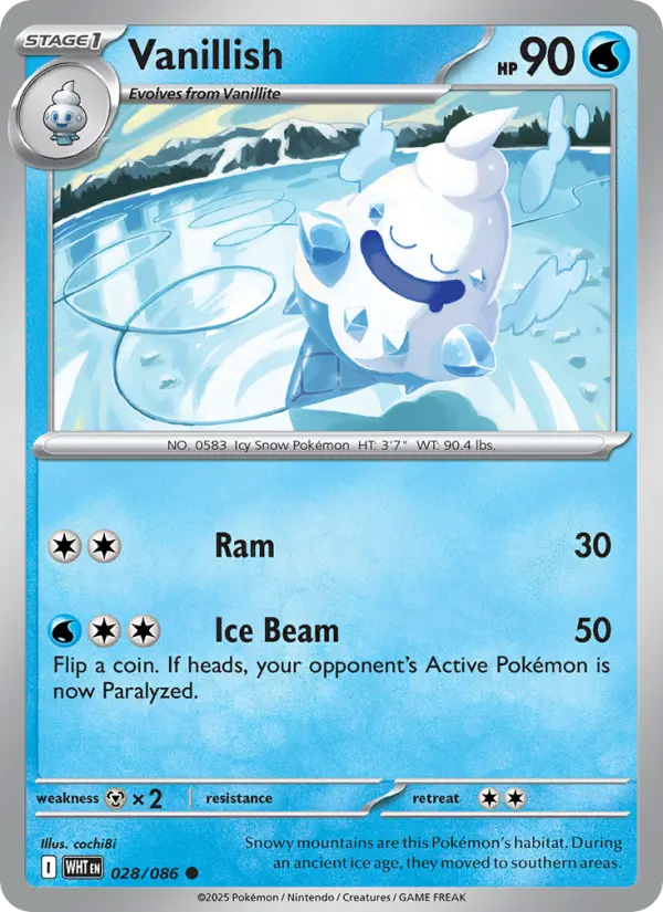 Vanillish 28 White Flare Pokesingles