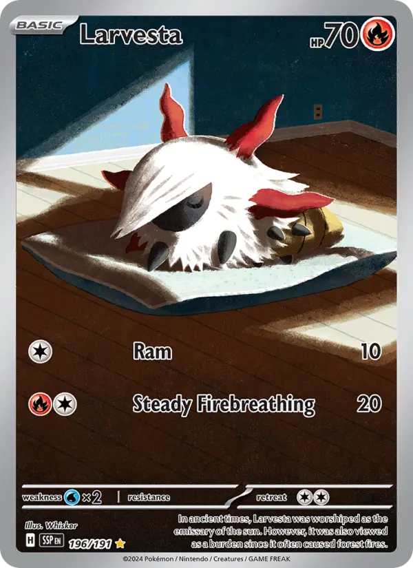 Larvesta 196 Surging Sparks Pokesingles