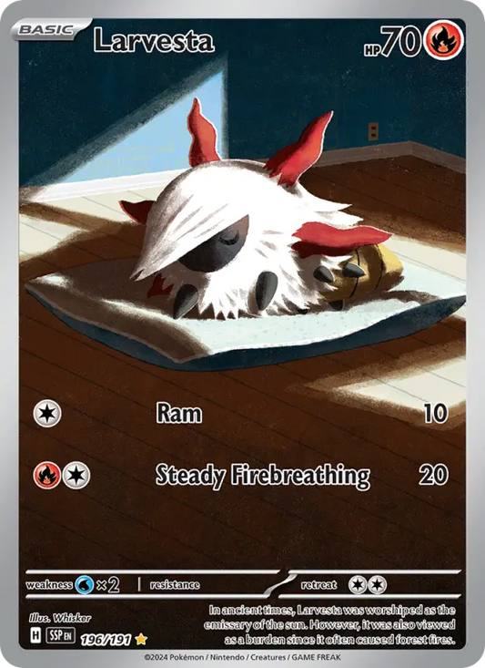 Larvesta 196 Surging Sparks Pokesingles
