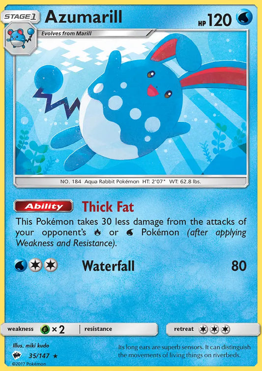 Azumarill 35 Burning Shadows Pokesingles
