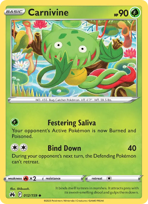 Carnivine 12 Crown Zenith Pokesingles