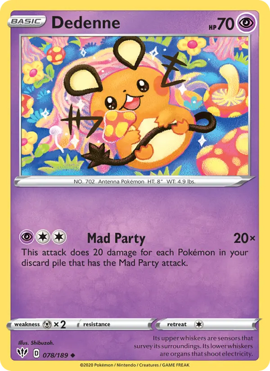 Dedenne 78 Darkness Ablaze Pokesingles