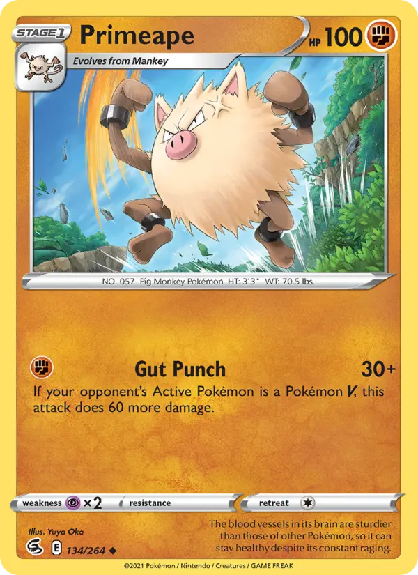 Primeape 134 Fusion Strike Pokesingles