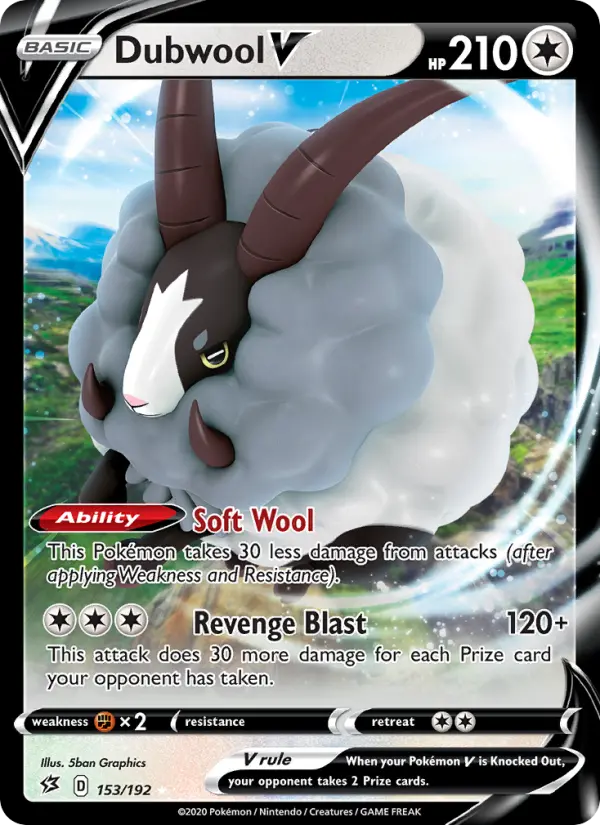Dubwool V 153 Rebel Clash Pokesingles