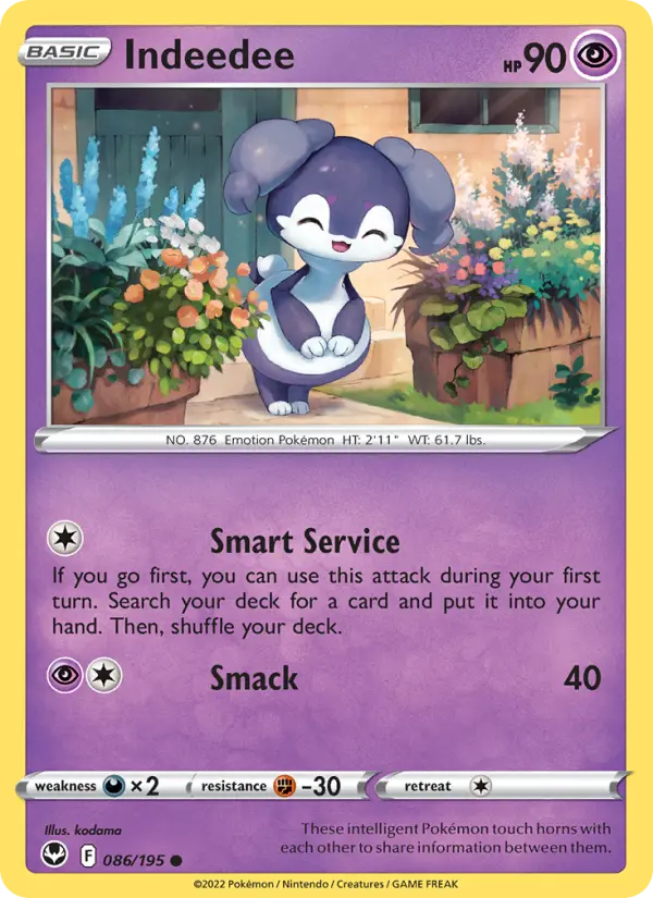 Indeedee 86 Silver Tempest Pokesingles
