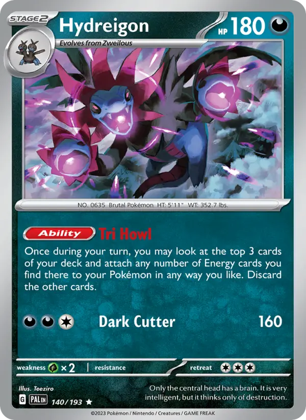 Hydreigon 140 Paldea Evolved Pokesingles