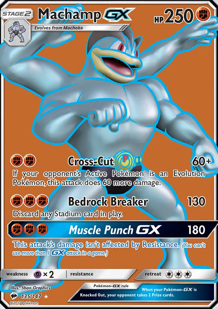 Machamp GX 135 Burning Shadows Pokesingles