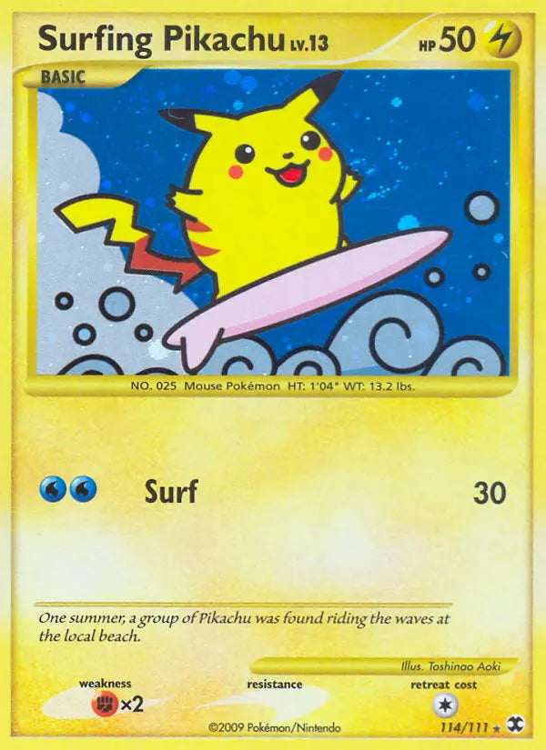Surfing Pikachu 114 Rising Rivals Pokesingles