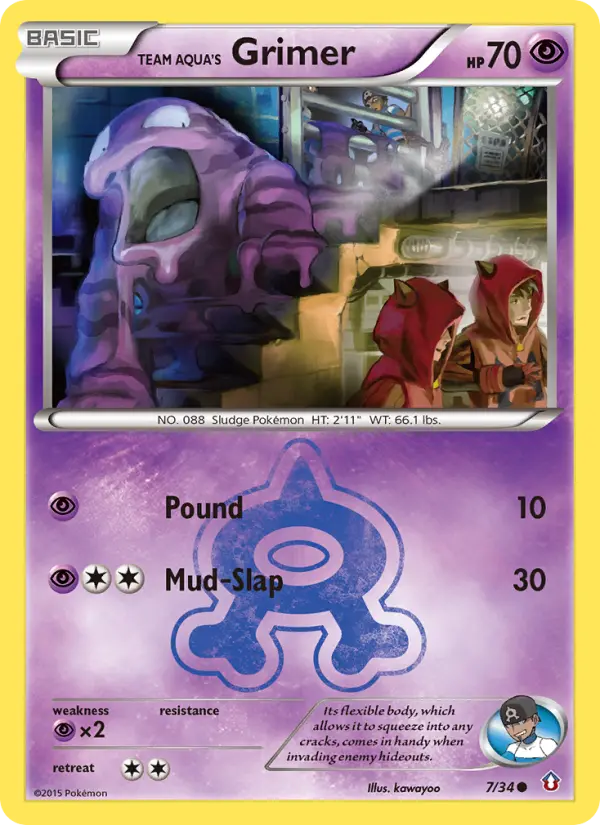Team Aqua's Grimer 7 Double Crisis Pokesingles
