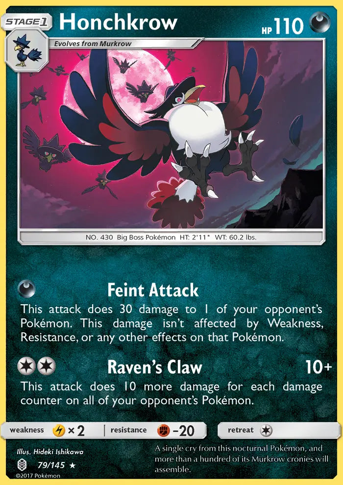 Honchkrow 79 Guardians Rising Pokesingles
