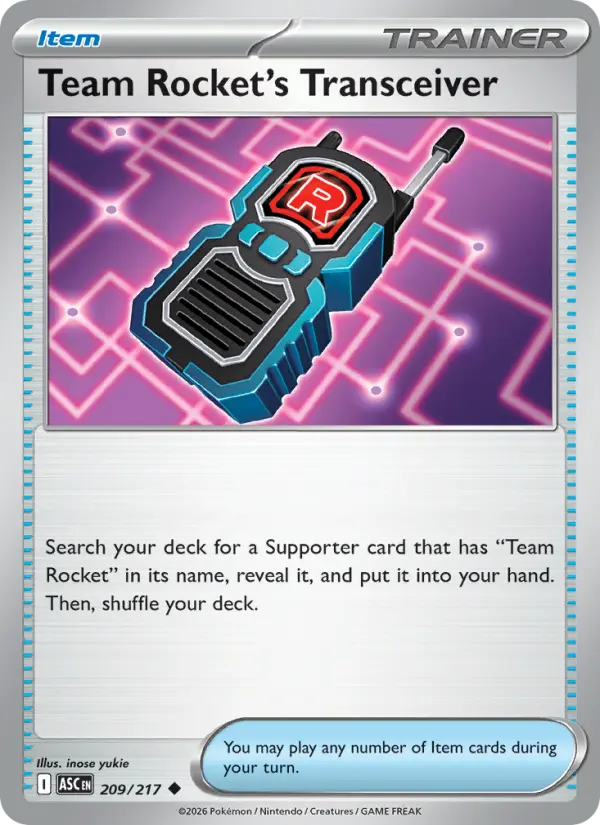 Team Rocket's Transceiver 209 Ascended Heroes Pokesingles