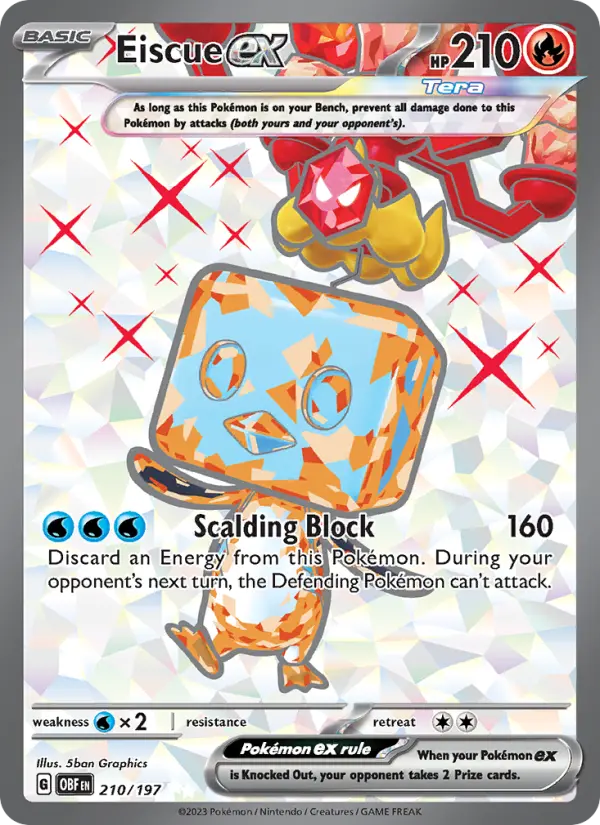 Eiscue ex 210 Obsidian Flames Pokesingles