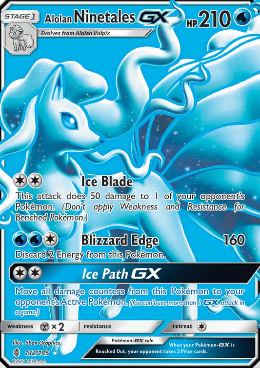 Alolan Ninetales GX 132 Guardians Rising Pokesingles