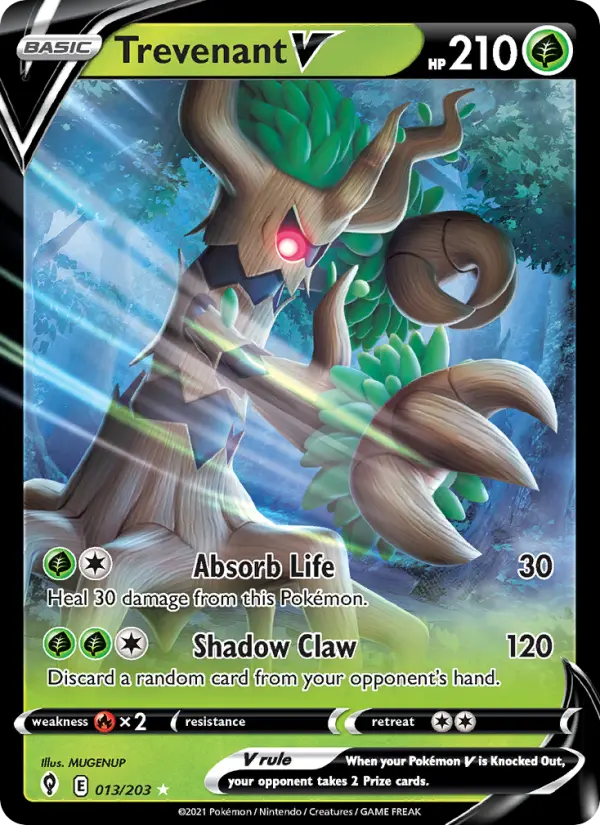 Trevenant V 13 Evolving Skies Pokesingles