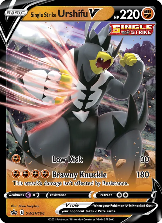 Single Strike Urshifu V SWSH106 SWSH Black Star Promos Pokesingles