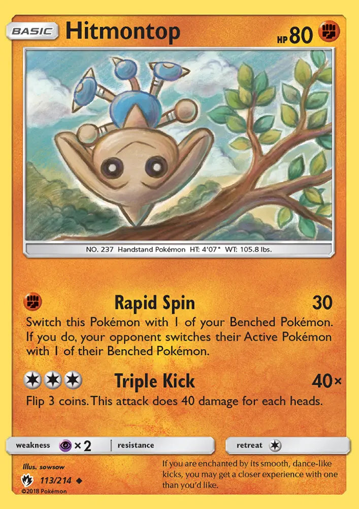 Hitmontop 113 Lost Thunder Pokesingles