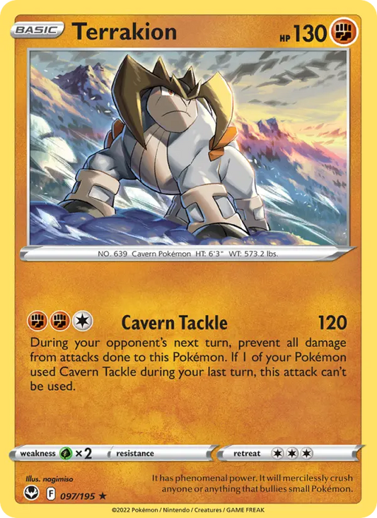 Terrakion 97 Silver Tempest Pokesingles