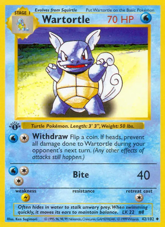 Wartortle 42 Base Set Pokesingles