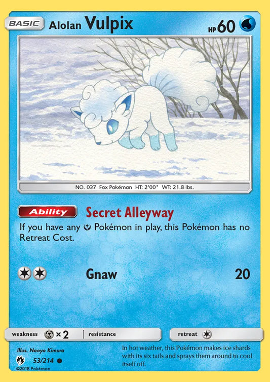 Alolan Vulpix 53 Lost Thunder Pokesingles
