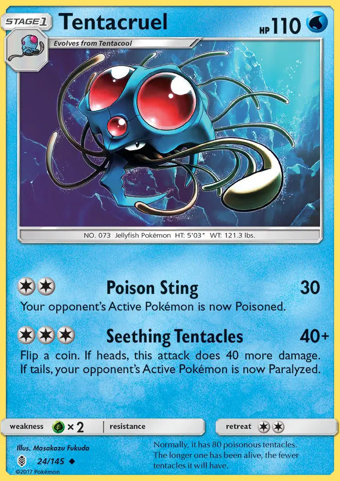 Tentacruel 24 Guardians Rising Pokesingles