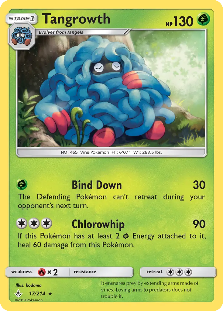 Tangrowth 17 Unbroken Bonds Pokesingles