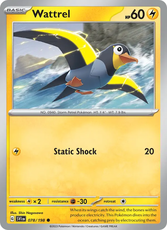 Wattrel 78 Scarlet & Violet Pokesingles
