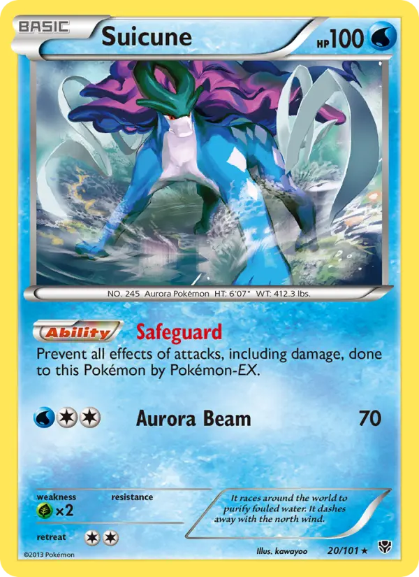 Suicune 20 Plasma Blast Pokesingles