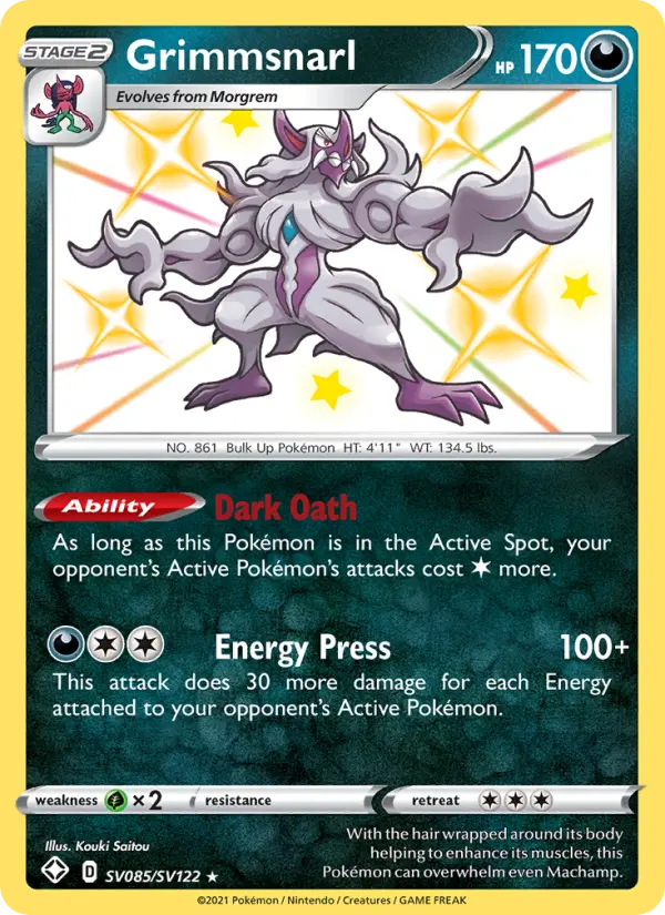 Grimmsnarl SV085 Shining Fates Pokesingles