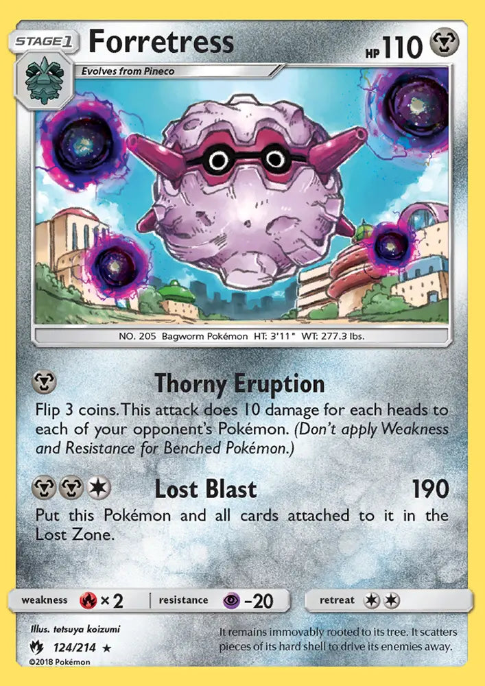 Forretress 124 Lost Thunder Pokesingles