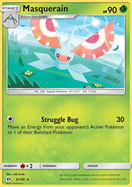 Masquerain 8 Sun & Moon Pokesingles