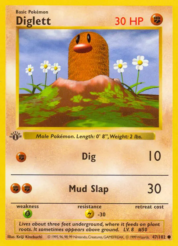 Diglett 47 Base Set Pokesingles
