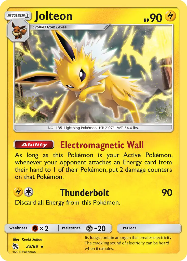 Jolteon 23 Hidden Fates Pokesingles