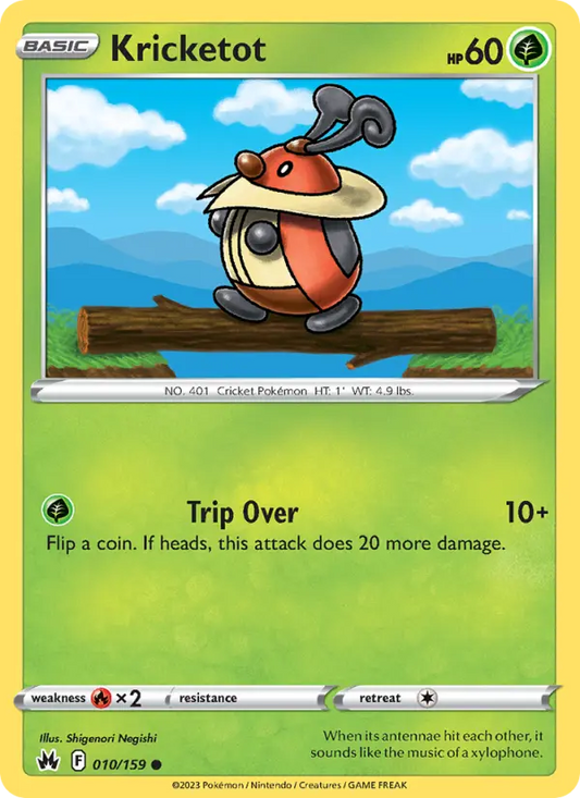 Kricketot 10 Crown Zenith Pokesingles