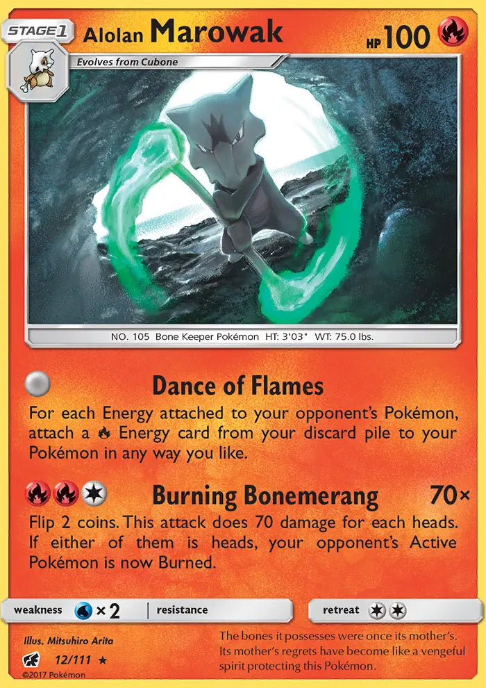 Alolan Marowak 12 Crimson Invasion Pokesingles