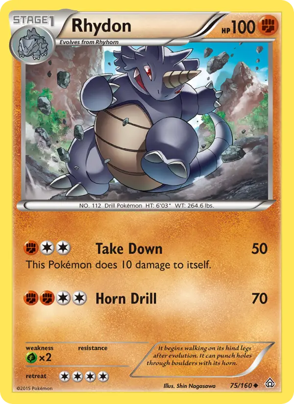 Rhydon 75 Primal Clash Pokesingles