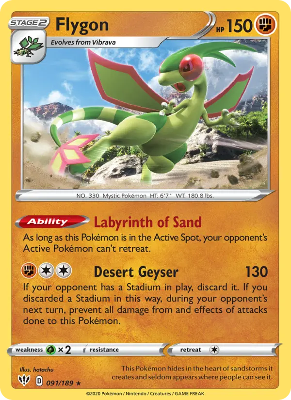 Flygon 91 Darkness Ablaze Pokesingles