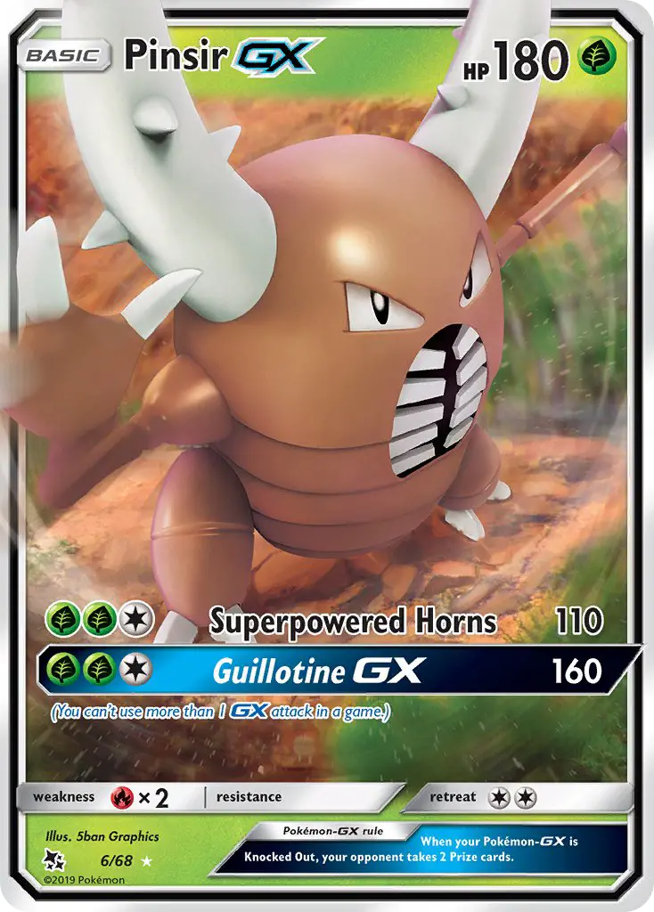 Pinsir GX 6 Hidden Fates Pokesingles