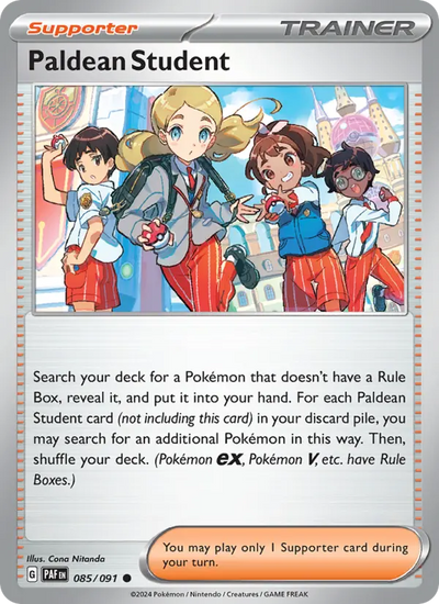 Paldean Student 85 Paldean Fates Pokesingles