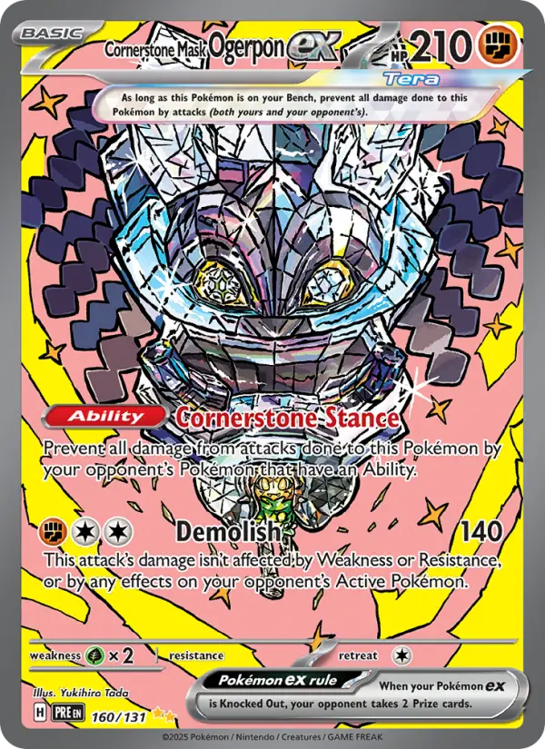 Cornerstone Mask Ogerpon ex 160 Prismatic Evolutions Pokesingles