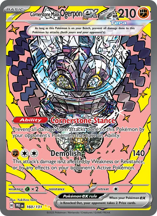 Cornerstone Mask Ogerpon ex 160 Prismatic Evolutions Pokesingles