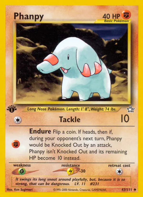 Phanpy 43 Neo Genesis Pokesingles