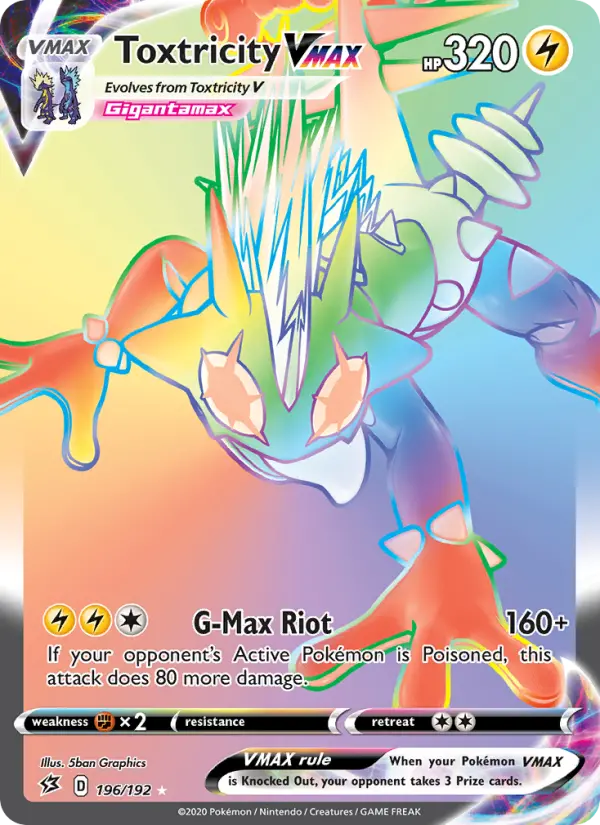 Toxtricity VMAX 196 Rebel Clash Pokesingles