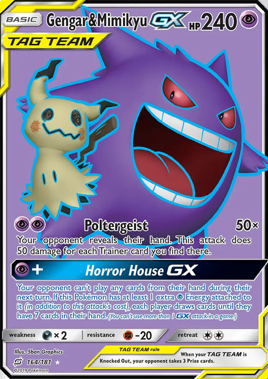 Gengar & Mimikyu GX 164 Team Up Pokesingles