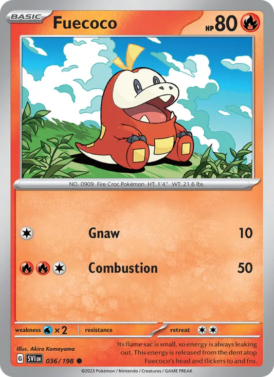 Fuecoco 36 Scarlet & Violet Pokesingles